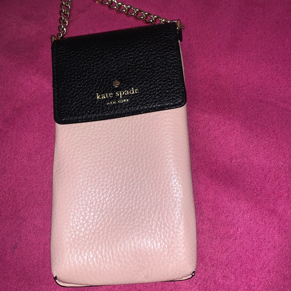 Kate Spade | Pink & Black Cell Phone Clutch